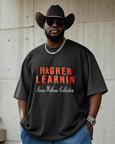 English Printed Top T-shirt For Plus Size Boy